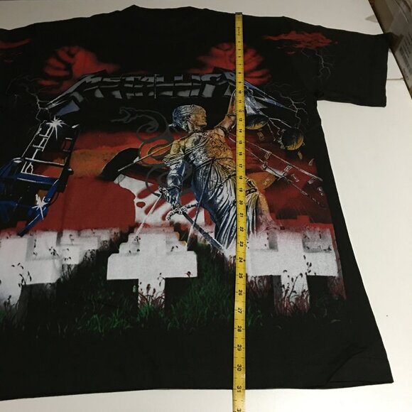 Metallica Master of Puppets All Over Print Black Faded T-Shirt XL Modern - Picture 5 of 5